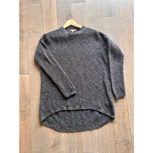 Women's COS 100% Wool Speckled Chunky Jumper Navy M